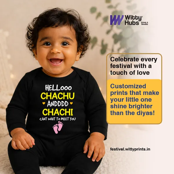 Black_Cotton_Chachu_Chachi_Milestone_Romper_For_Baby