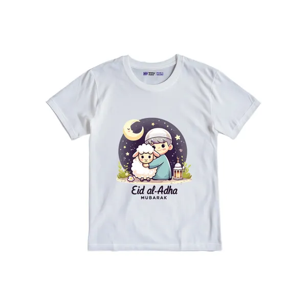 White_Cotton_Eid_Al_Adha_Printed_T-Shirt_For_Kids