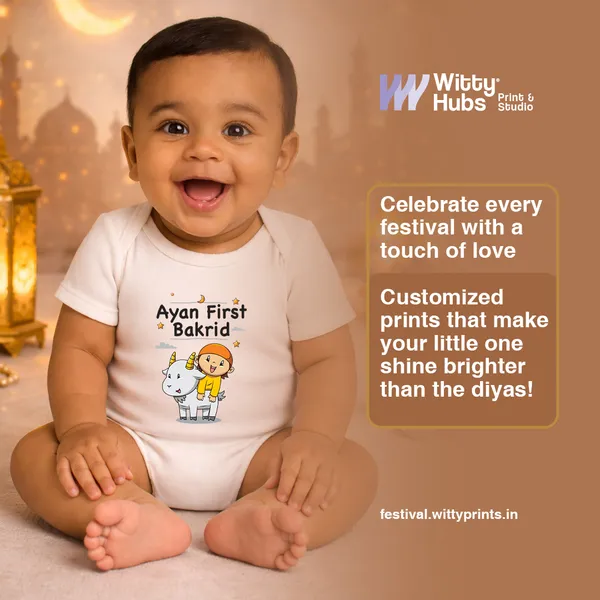 White_Cotton_First_Bakrid_Romper_For_Baby