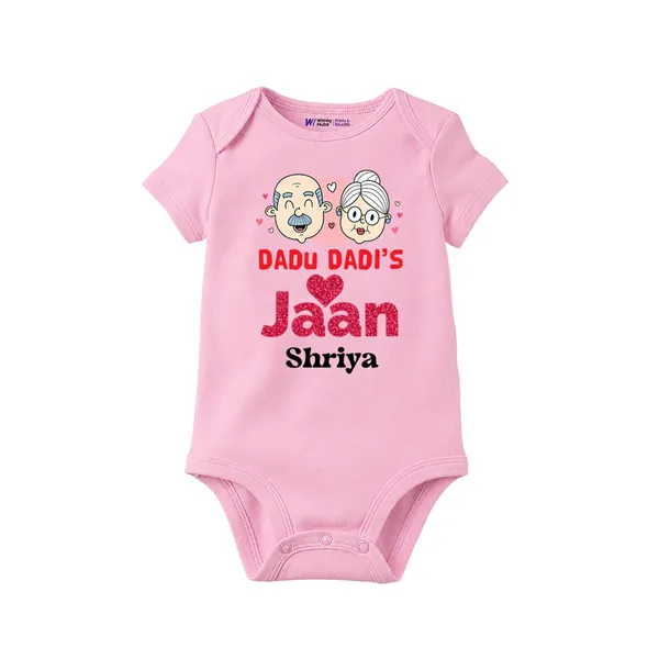 Pink_Cotton_Personalized_Baby_Romper_For_1_Month_Milestone