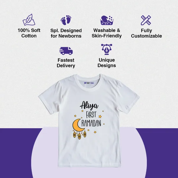 White_Ramadan_Customized_Name_Print_T-Shirt_For_Kids