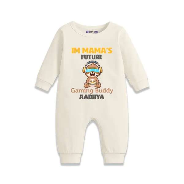 Cream_Full_Sleeve_Romper_With_Gaming_Buddy_Print_For_Babies
