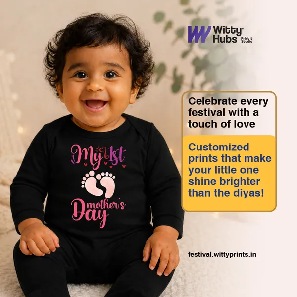Black_Cotton_My_1St_Mother'S_Day_Romper_For_Babies