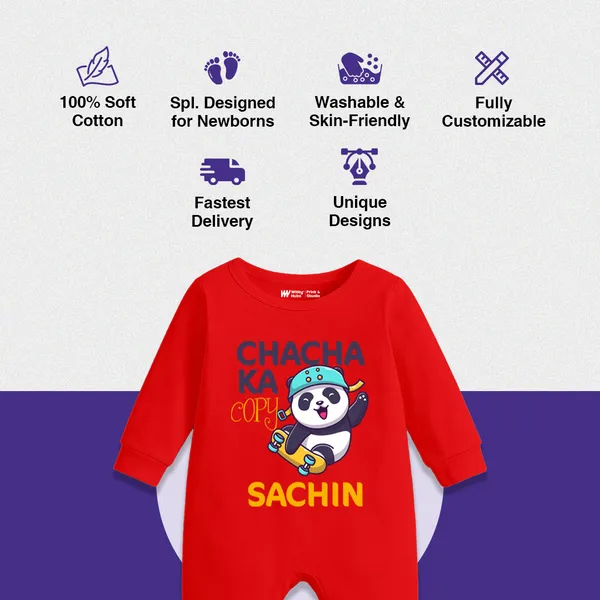 Red_Cotton_Chacha_Ka_Sachin_Print_Romper_For_Baby
