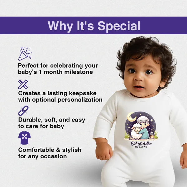 White_Eid_Al_Adha_Mubarak_Full_Sleeve_Romper_For_Baby