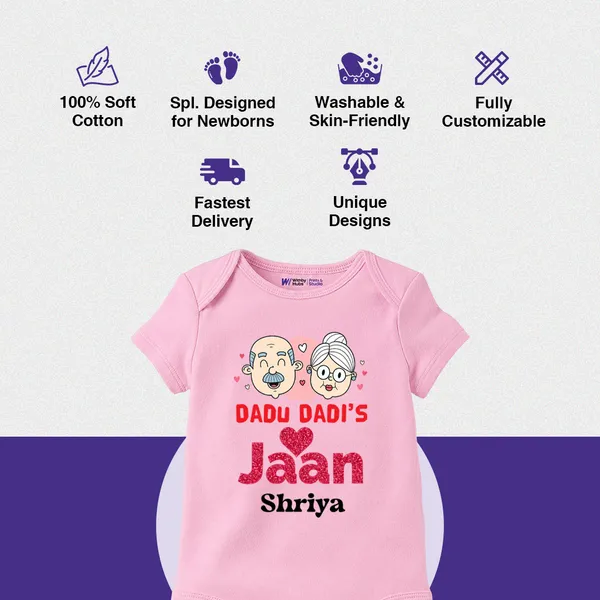 Pink_Cotton_Personalized_Baby_Romper_For_1_Month_Milestone