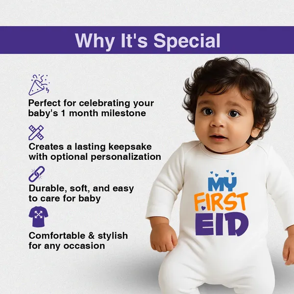 White_My_First_Eid_Long_Sleeve_Romper_For_Baby