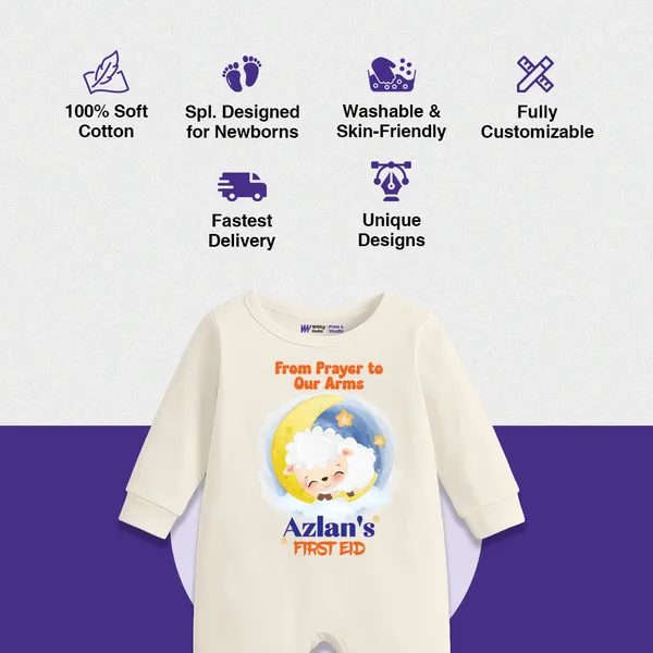 Cream_Cotton_Baby_Romper_With_Personalized_First_Eid_Design