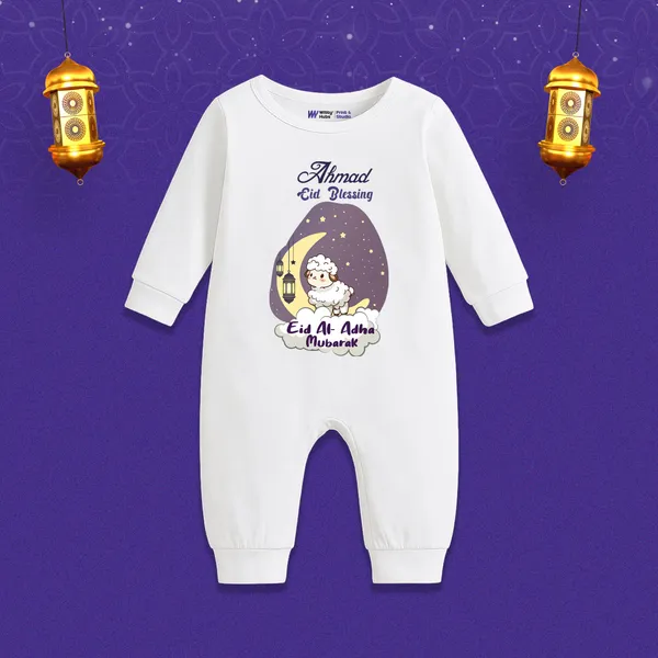 White_Eid_Blessing_Full_Sleeve_Romper_For_Baby