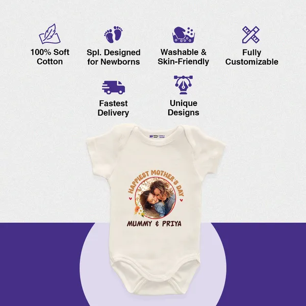 Happiest_Mother'S_Day_Cream_Cotton_Bodysuit_For_Newborns