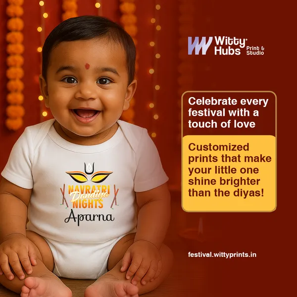 White_Cotton_Navratri_Nights_Printed_Baby_Onesie