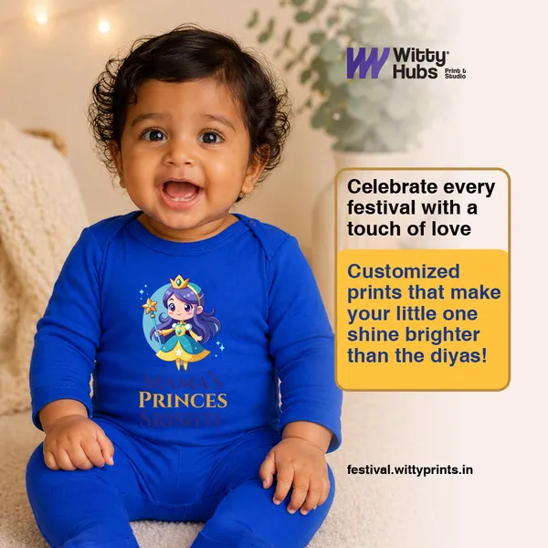 Blue_Cotton_Princes_Customizable_Baby_Romper