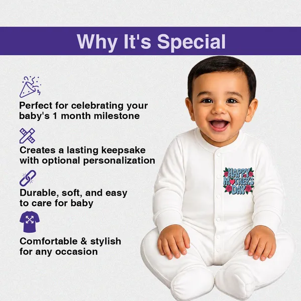 White_Cotton_Happy_Mother'S_Day_Print_Romper_For_Newborn