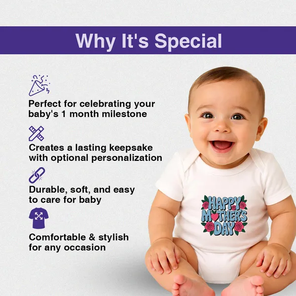 Happy_Mother'S_Day_White_Cotton_Onesie_For_Newborn