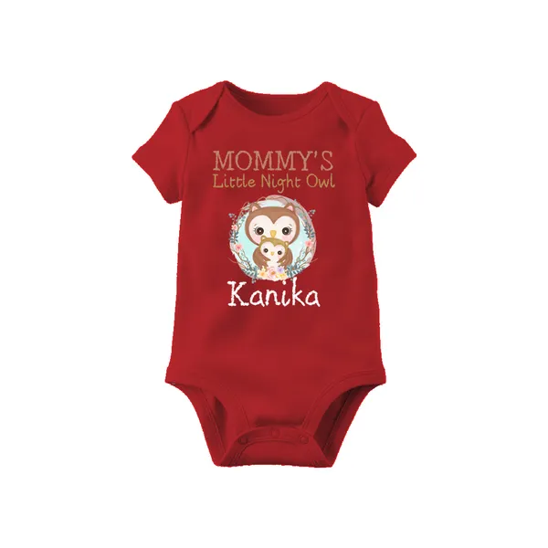 Red_Cotton_Mommy'S_Little_Night_Owl_Personalized_Baby_Bodysuit