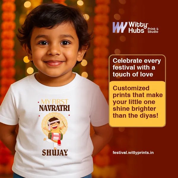 White_Cotton_My_First_Navratri_Personalized_T-Shirt_For_Kids