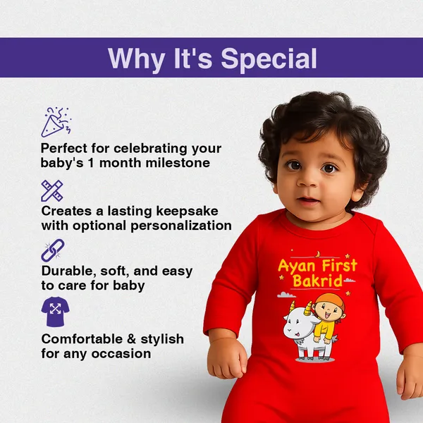 Red_Cotton_Ayan_First_Bakrid_Romper_For_Baby_Boys