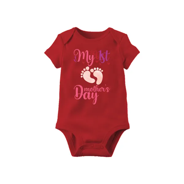 Red_Cotton_My_1St_Mother'S_Day_Printed_Baby_Romper