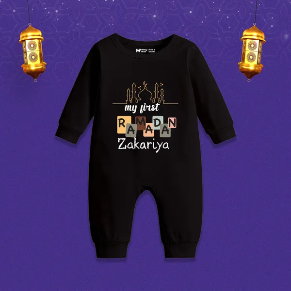Black_Cotton_My_First_Ramadan_Personalized_Baby_Romper