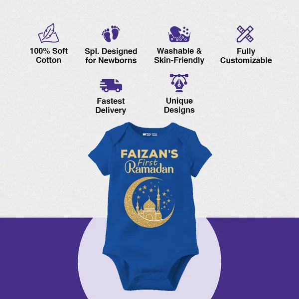 Blue_Cotton_Personalized_First_Ramadan_Bodysuit_For_Baby
