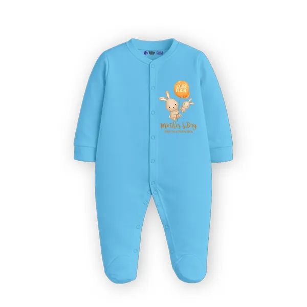 Blue_Cotton_My_First_Mother'S_Day_Romper_For_Baby_Boys
