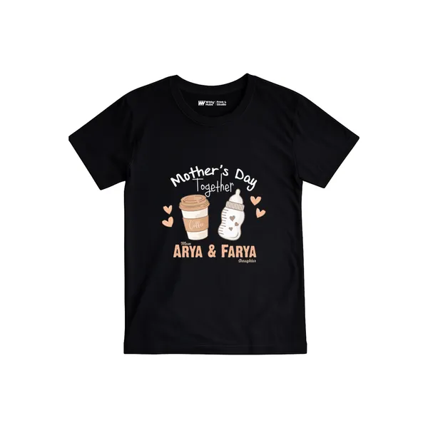 Black_Cotton_Mother'S_Day_Together_Personalized_T-Shirt_For_Baby