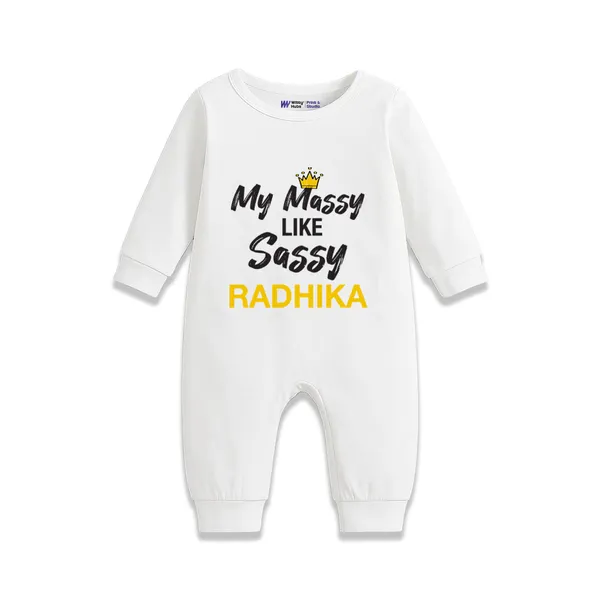 White_Cotton_Massy_Like_Sassy_Personalized_Romper_For_Baby