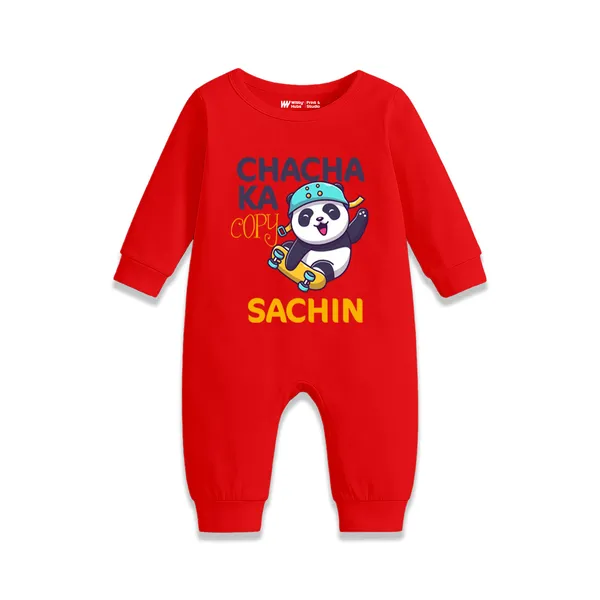 Red_Cotton_Chacha_Ka_Sachin_Print_Romper_For_Baby