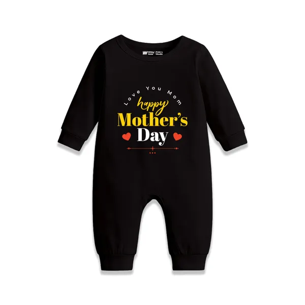 Black_Cotton_Long_Sleeve_Romper_For_Babies