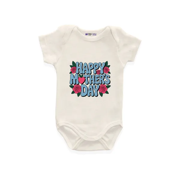 Happy_Mother'S_Day_White_Cotton_Onesie_For_Newborn
