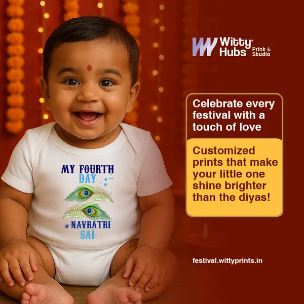 White_Cotton_My_Fourth_Day_Of_Navratri_Sai_Onesie_For_Baby