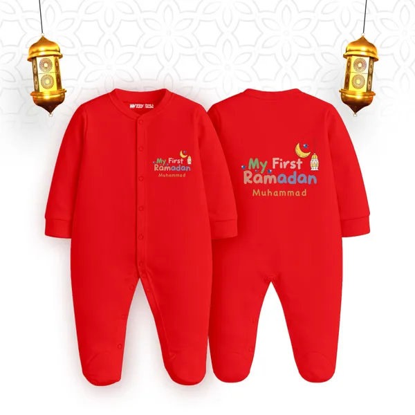 Red_Cotton_My_First_Ramadan_Personalized_Romper_For_Baby