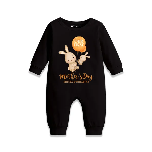 Black_Cotton_Our_First_Mother'S_Day_Personalized_Baby_Romper