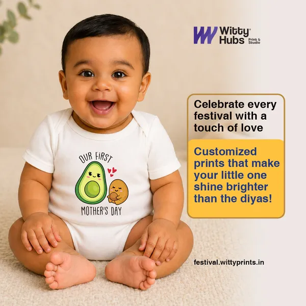 White_Cotton_Our_First_Mother'S_Day_Printed_Romper_For_Baby