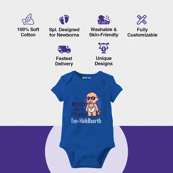 Blue_Cotton_Printed_Romper_With_I'M_Siddharth_Text_For_Baby_Boys