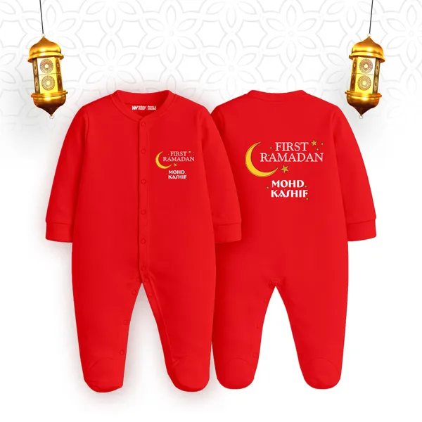 Red_Cotton_First_Ramadan_Personalized_Romper_For_Baby