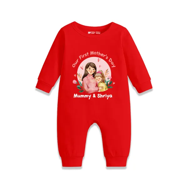 Red_Personalized_Mother'S_Day_Romper_For_Baby