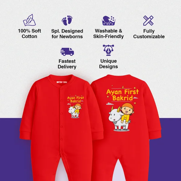 Red_Cotton_Ayan_First_Bakrid_Full_Sleeve_Romper_For_Baby