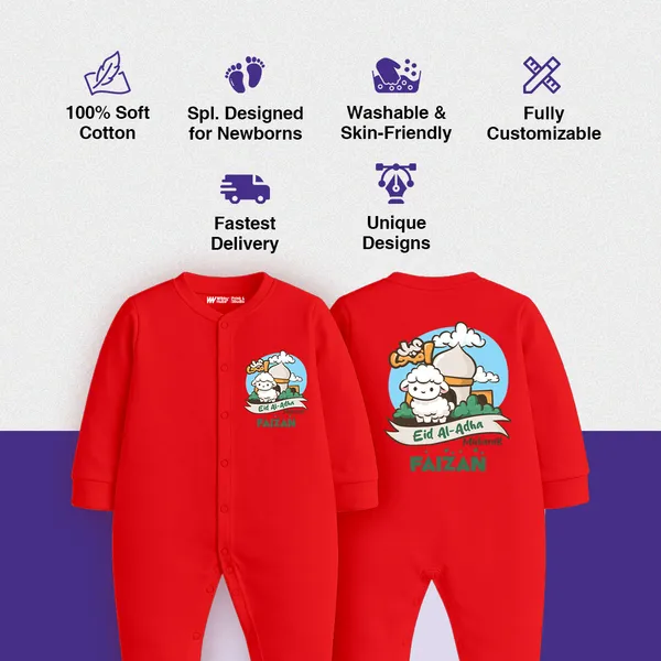 Red_Cotton_Eid_Al_Adha_Footed_Romper_For_Baby