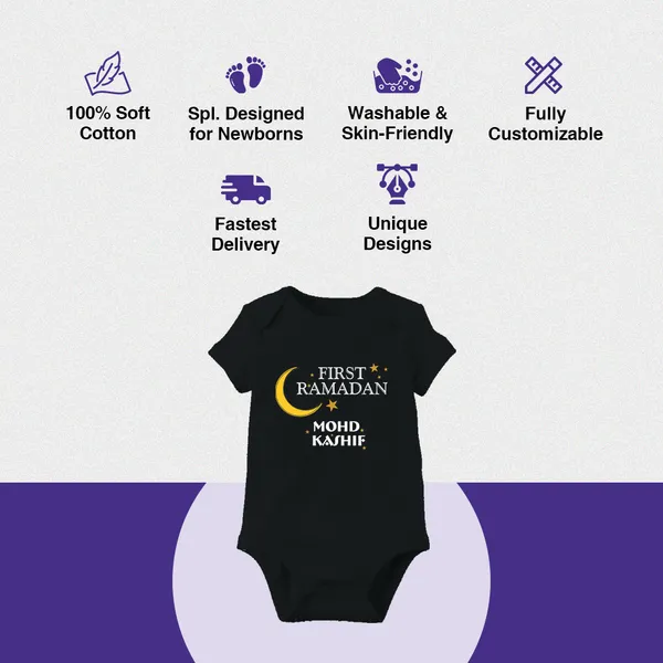 Black_Cotton_First_Ramadan_Customized_Baby_Romper