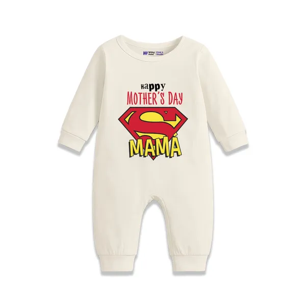 White_Cotton_Happy_Mother'S_Day_Mama_Romper_For_Newborns