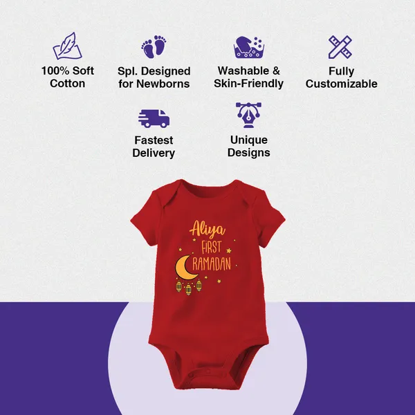 Red_Cotton_First_Ramadan_Personalized_Romper_For_Baby