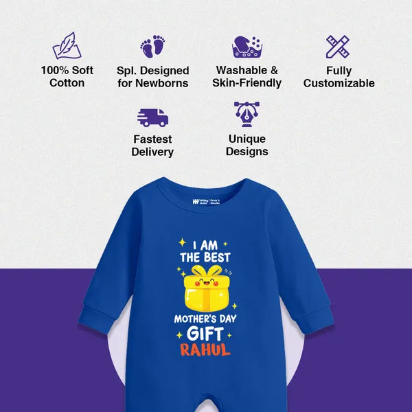 Royal_Blue_Personalized_Mother'S_Day_Gift_Romper_For_Baby