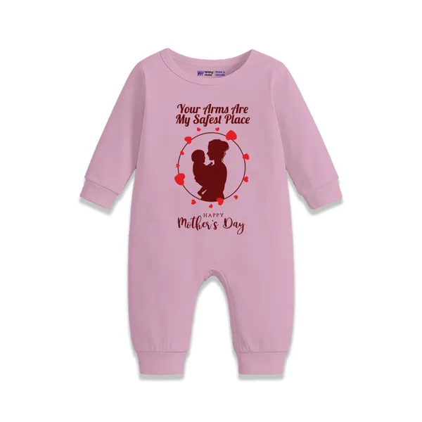 Pink_Cotton_Mother'S_Day_Romper_For_Newborns
