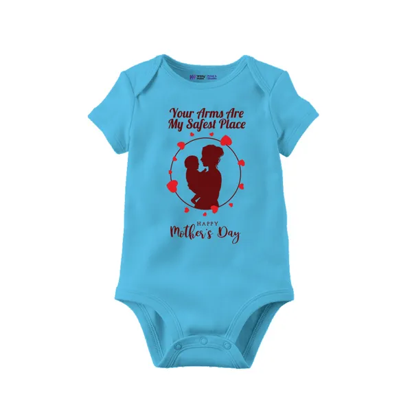 Blue_Cotton_Mother'S_Day_Printed_Romper_For_Baby