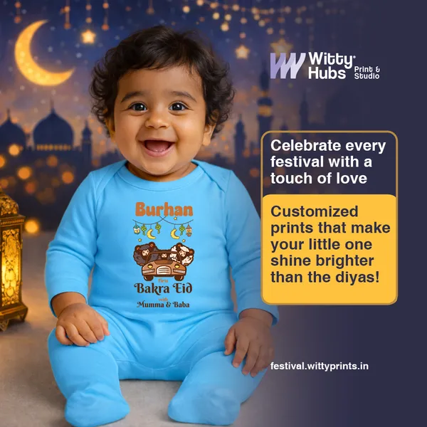 Blue_Cotton_Burhan_Bakra_Eid_Romper_For_Baby