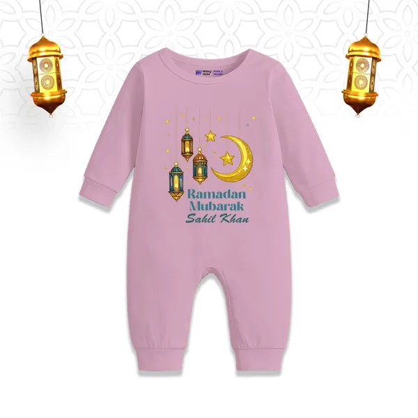 Pink_Ramadan_Mubarak_Personalized_Baby_Romper