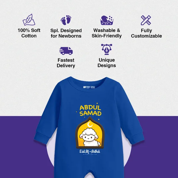 Blue_Cotton_Eid_Al-Adha_Personalized_Romper_For_Baby