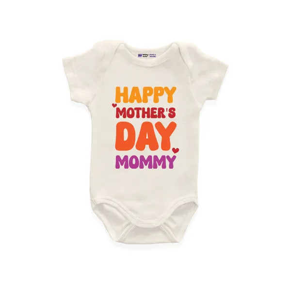 Happy_Mother'S_Day_Mommy_Cream_Cotton_Baby_Bodysuit