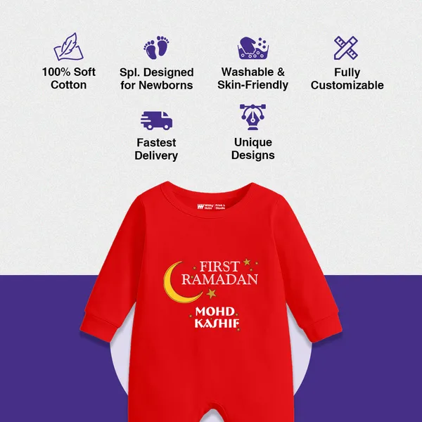 Red_Cotton_First_Ramadan_Romper_For_Baby